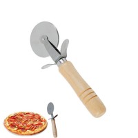 Kitchen gadget utility wooden handle baking cake pizza cutter wheel