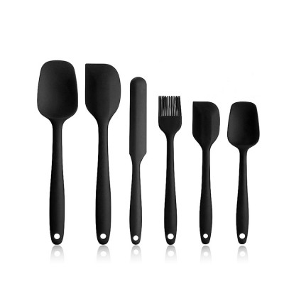 6 Pack Heat-Resistant silicone kitchen cooking baking Spatula set equipped with silicone green shovel