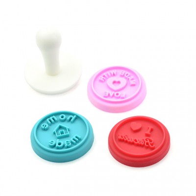 Silicone seal mold 3 sets of silicone biscuit mold round  seal mold silicone living products