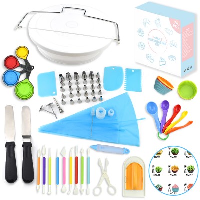 76 pcs cake baking tools set for Beginner adults bakeware  cupcake bakery tool supplies accessories