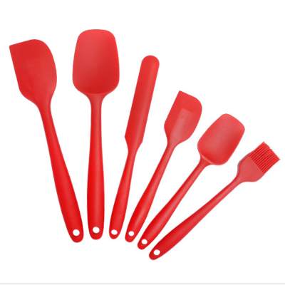 6pcs baking tools silicone scraper brush spatula set cake spoon for kitchen