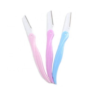 Wholesale Stainless Steel Foldable Eyebrow Razor For Women Makeup With Plastics Handle Trimmer Shaper