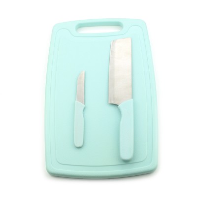 Non-Slip High Quality BPA Free Chopping Board Set  Plastic Cutting Board With Paring Knife