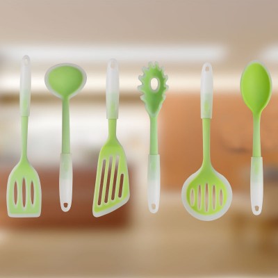 High quality silicone products in home and kitchen BPA free kitchen gadgets 6 piece semi transparent silicone kitchen utensils